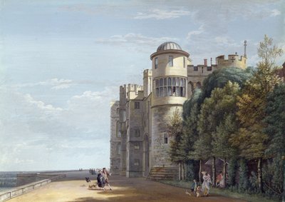 The North Terrace, Windsor Castle, Looking East by Paul Sandby